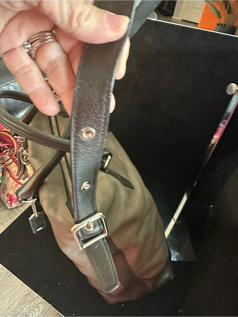 Coach #111 Legacy Colorblock leather Rory satchel